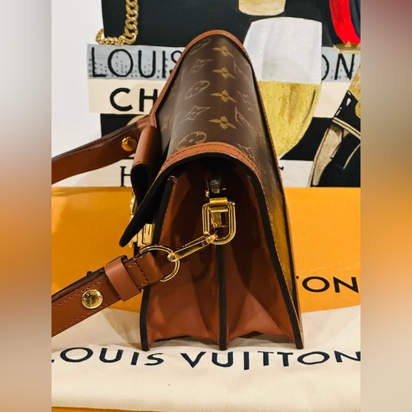 🔥 LOUIS VUITTON REVERSE MONOGRAM MINI DAUPHINE SHOULDER BAG FULL INCLUSION - Picture 13 of 17